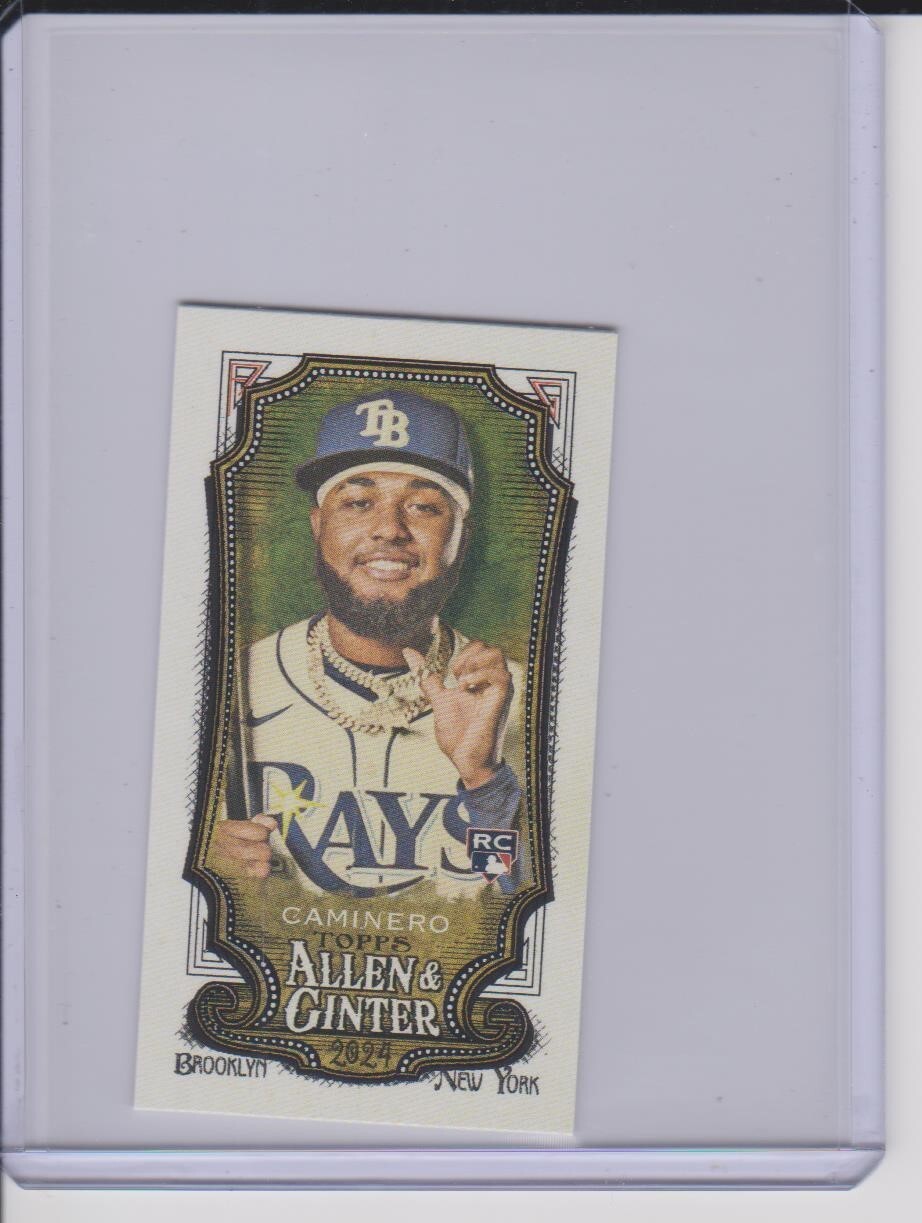 2024 Topps Allen & Ginter Mini Junior Caminero #92 RC RAYS