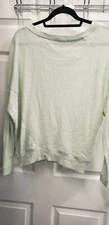 Free People Light Mint (Ciel) Long Sleeve Top Size S (60090727) Brand New