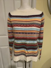 Vintage BY DESIGN 80's Scandinavian Nordic Women's Sweater Made in Korea XL