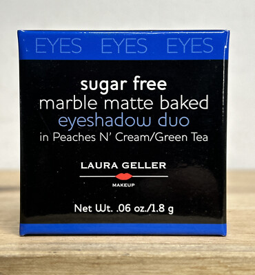 Laura Geller Baked Marble Duo Shadow - Sugar Free - Peaches N' Cream/Green Tea