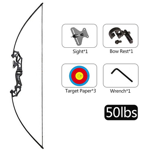 30-50lbs Archery Bow Hunting Bow Outdoor Fishing Darts Shooting Right Hand - Picture 9 of 36