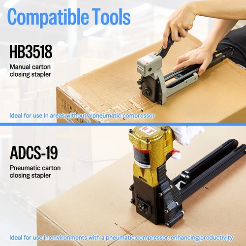 meite Carton Closing Staples 16GA 1-3/8" Crown for Cardboard Closer Packaging - Afbeelding 22 van 32