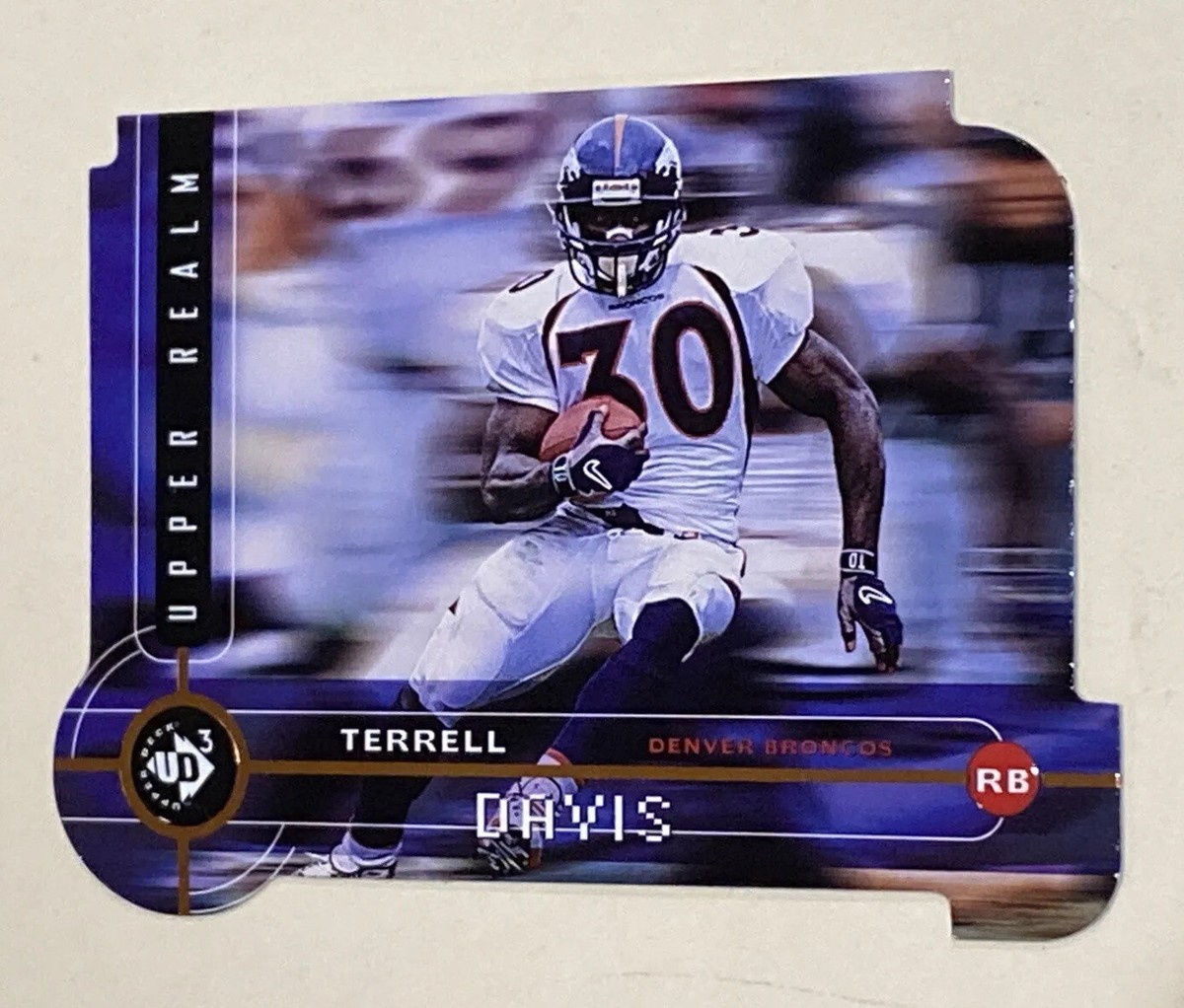 Vtg 1998 UD3 Die-Cut #69 TERRELL DAVIS Broncos UGA NFL HOF NM/M