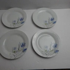 Tabletops Gallery 365 Ceramic Wild Flower Set of 4 Salad Plates 7 1/2"