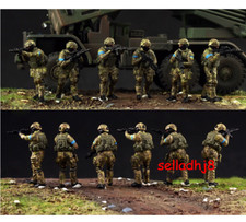 6pcs 1/72 Ukrainian Mercenaries Soldiers 6 Figures Model DIY Scene Doll Ornament