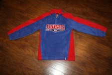 NFL Team Apparel Youth Boys New York Giants Fleece 1/4 Zip Pull Over Jacket Sz M