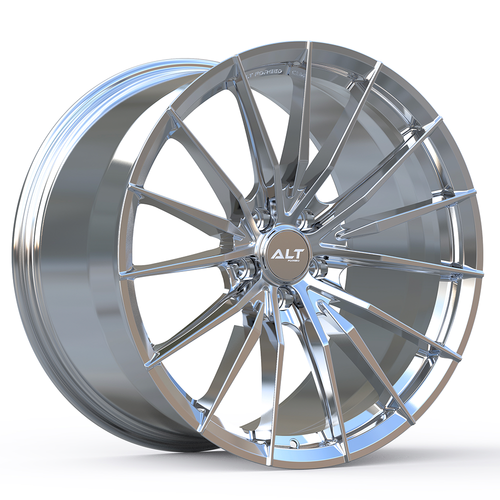20"/21" ALT8 Mono-Block Forged Chrome Wheels for Lamborghini Huracan 2014-2025+ - Picture 1 of 3
