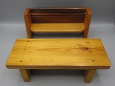 Table and Bench with Backrest - Dollhouse