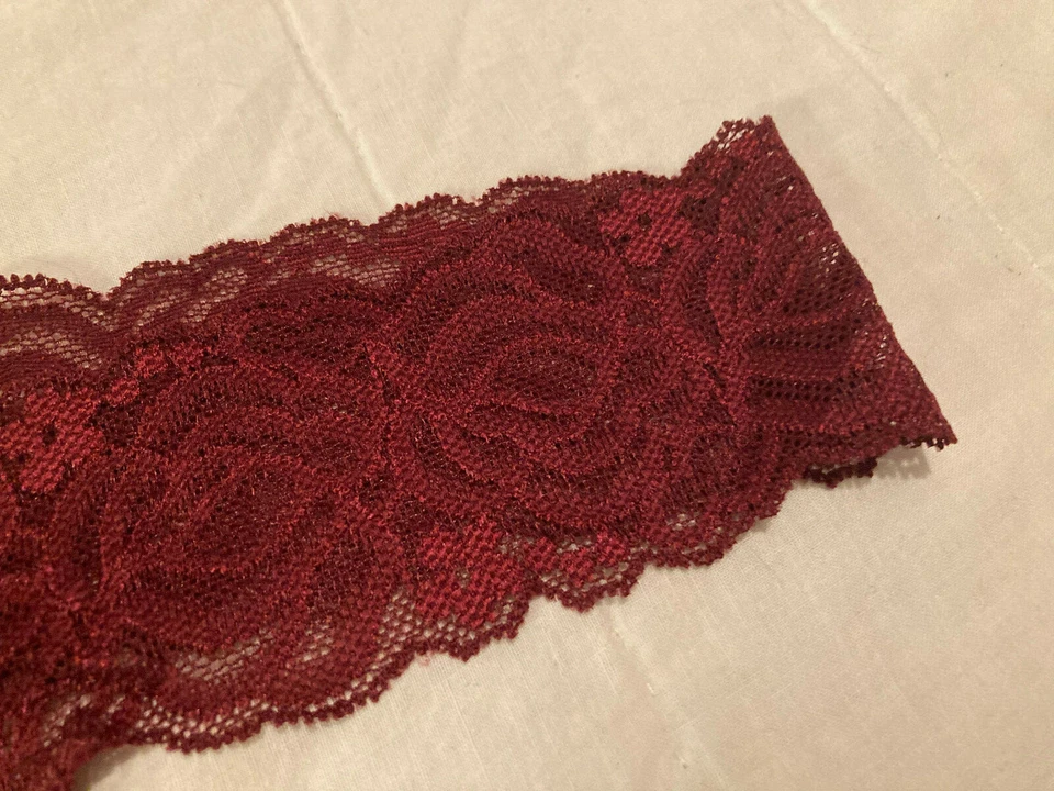 Mujer Sexy Floral Encaje Nuevo Granate Borgoña L Grande Flirtitude Tanga Panty Foto 4 de 4