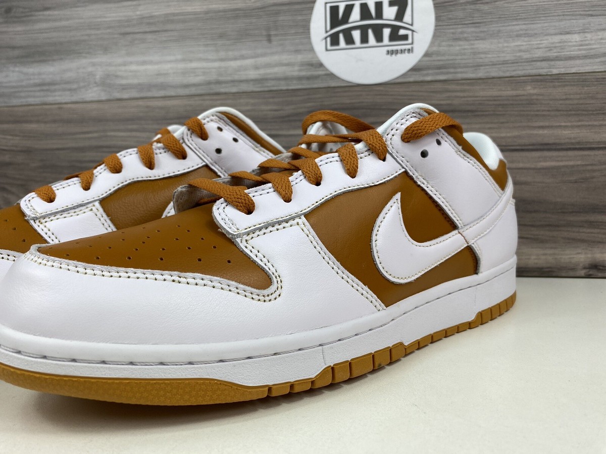 Nike Dunk Low QS Dark Curry White Shoes (FQ6965 700) *NEW Men's | eBay