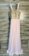 Pink Long Convertible Chiffon Formal Prom Bridesmaid Dress POLY USA Size S NWT