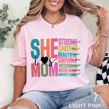 She Is Mom Mama Mum Gigi Shirt, Retro Mother Shirt, Blessed Mom Gift Tee, 202834