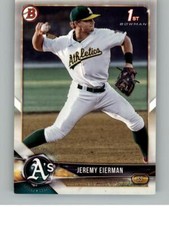 2018 Bowman Draft Jeremy Eierman BD-179 Oakland Athletics
