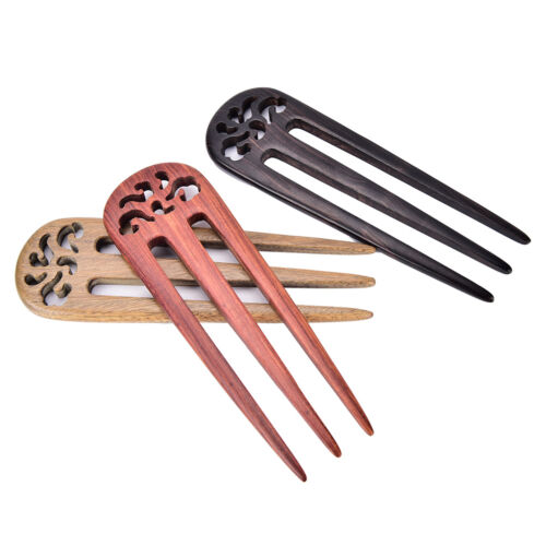 5-70-034-Carved-Ebony-Wooden-Sandalwood-Hair-Pin-Stick-Original-Retro-Women-Lady-FT