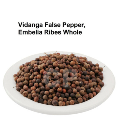 Vidanga False Pepper Embelia Ribes Whole Skin Wellness 50gm (1.7 OZ).