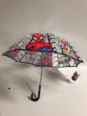 Marvel Spider-Man Kinder transparenter Kuppelschirm Brolly Schule Reisegeschenk