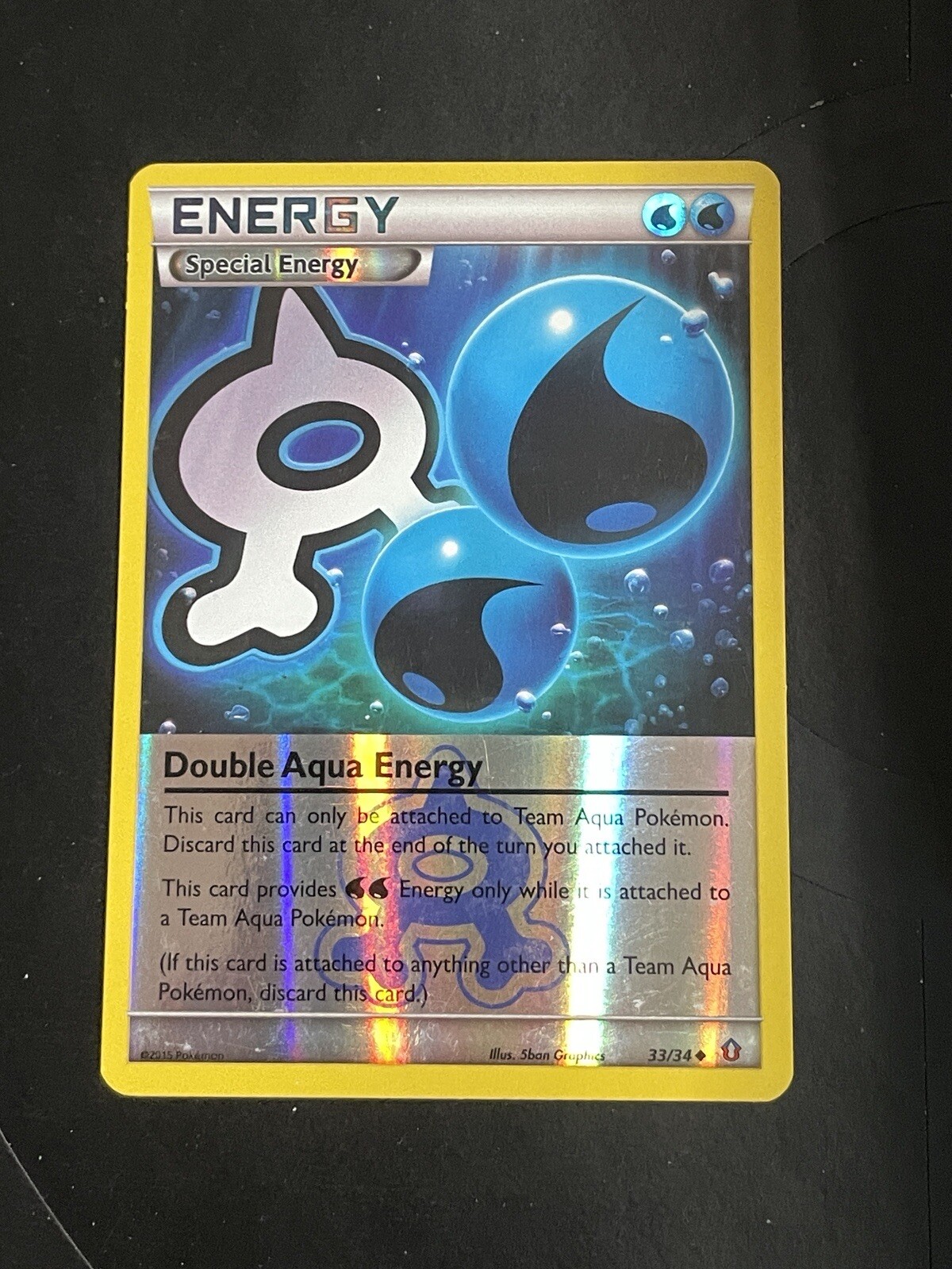 Double Aqua Energy 33/34 Reverse Holo XY Double Crisis Pokemon TCG LP