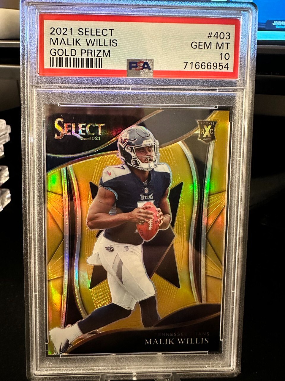 2021 Select Malik Willis XRC Gold Prizm /10 PSA 10 Gem Mint Rookie