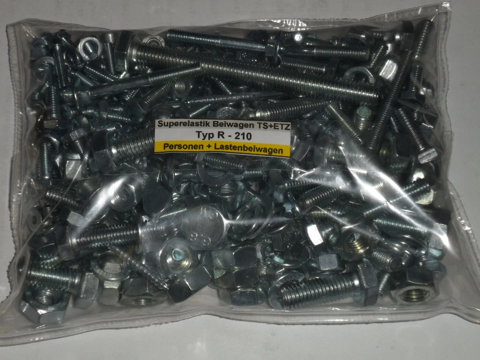 MZ Superelastik Seitenwagen - >408 Schrauben Set 210< - Normteile Satz NEU - Bild 2 von 4