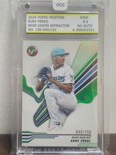 Eury Perez - Topps Pristine Base Green Refractor #108 - 040/150 - Mint Grade 8.5