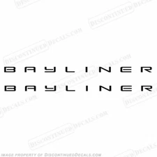 Fits Bayliner Boats Logo Decals - Any Color! (Set of 2) - 1.75" x 48"