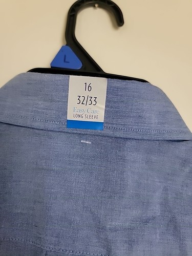 NWT Croft & Barrow - Blue Easy Care Classic Fit dress shirt, 16 32/33 - Picture 4 of 4