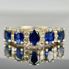 2Ct Oval Cut Lab Created Sapphire Wedding Band Ring 14k Yellow Gold Plated