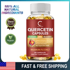 Quercetin with Bromelain & Zinc Natural Immune Support Supplement 600MG 120p