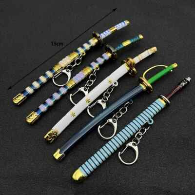 Anime Piraten 1 Piece Schwert Katana Modell Schlüsselanhänger Tabletop Samurai