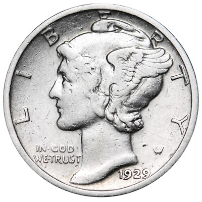 1929-D Mercury Dime Better Grade Nice Coin!