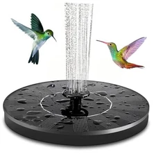 Solar Fountain Pump for Bird Bath,1.4w Solar Powered Water Features with 8 
