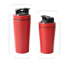 500ML/750ML Stainless Steel Protein Powder Shaker Bottle with Steel Ball and Sca