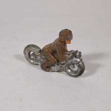 Vintage Barclay Manoil Soldiers Motorcycle Rider Cast Metal Toy