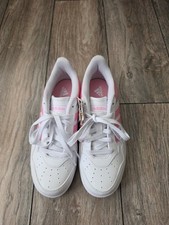 Adidas Hoops 4.0 J Kids Girls Sneakers White Pink Size 5 US / 37 1/3 EU New