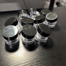 10 Pack 20ml/20g Round Clear Acrylic Jars with Black Lids for Lip Balms