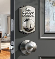 Keyless Entry Door Lock with 2 Knobs, Electronic Backlit Keypad Deadbolt with...