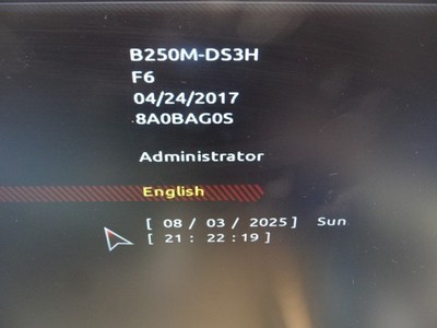 B250M-DS3H Motherboard With G4600 CPU and 8 Gb DDR4 Ram LGA1151
