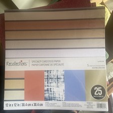 Recollections Specialty Card Stock Paper 25 Sheets 12 X 12 Assorted New