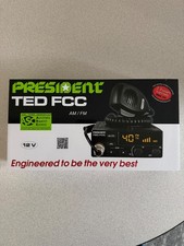 President Ted FCC 40 Channel AM/FM CB Radio 12V with 2 Emergency Channels NEW