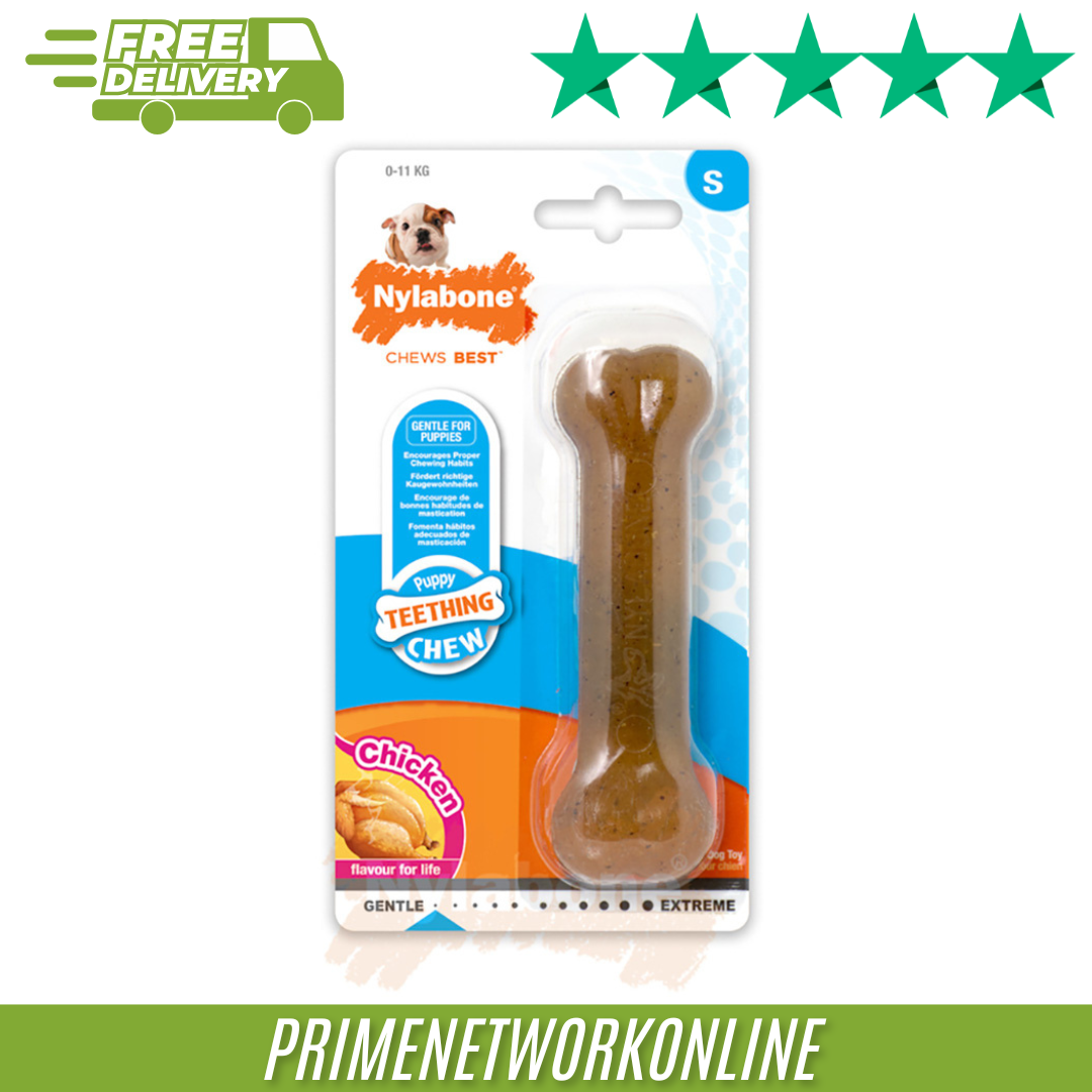 Nylabone Puppy Chew Toy – Chicken Flavour, Small 100% ORIGINAL ⭐⭐⭐⭐⭐