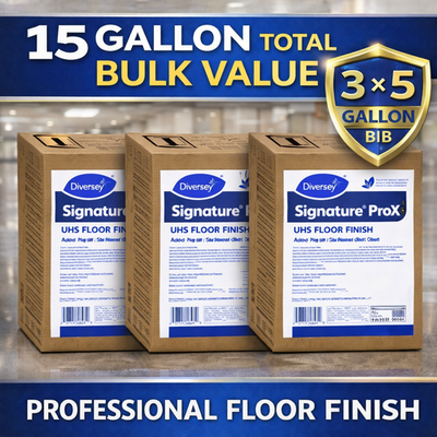#ad Diversey Signature ProX UHS Floor Finish 5 Gallon BIB 3 Pack 15 Gal 101110059 $369.88
