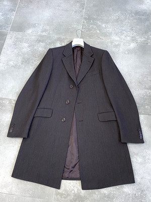 Men's PAL ZILERI Tweed Long Trench Coat Mac Balmacaan Jacket SZ EU 52 UK 42 L-XL