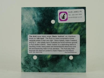 THE ACID BASIC INSTINCT (A71) 1 Track Promo CD Single including Card Sleeve INFE