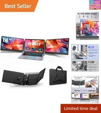 Foldable 14-Inch FHD 1080P Monitor Extender for Ultimate Laptop Flexibility