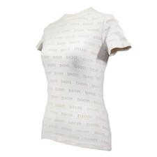 VTG RARE WOMENS CHRISTIAN DIOR BOUTIQUE WHT TOP T SHIRT PERFORATED DIOR LOGO 44