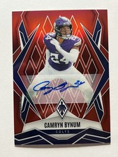 Camryn Bynum 2025 NFL Panini Phoenix Auto #24 Red Prizm /99 Indianapolis Colts