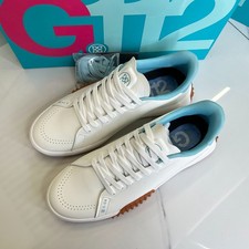 G/FORE G.112 Men's Golf Shoes PU Leather Sneakers New -SNOW/BAJA Size US10-12