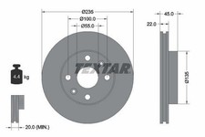 2x TEXTAR Disque de frein Avant pour KIA RIO Break (DC) RIO A trois volumes (DC)