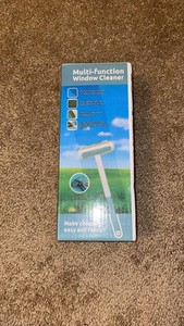 Multifunctional Window Cleaning Brush for Windows and Glass, Gray/Blue