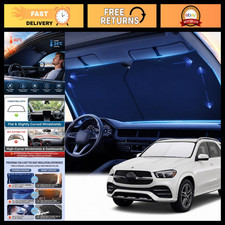 Auto Retractable Car Windshield Sun Shade - Heat Block, UV Protection, Medium Si